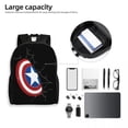thumbnail image 5 of Custom Captain America Shield Backpack for Women Men School College Students Bookbag Fits 15 Inch Laptop Bags, 5 of 5