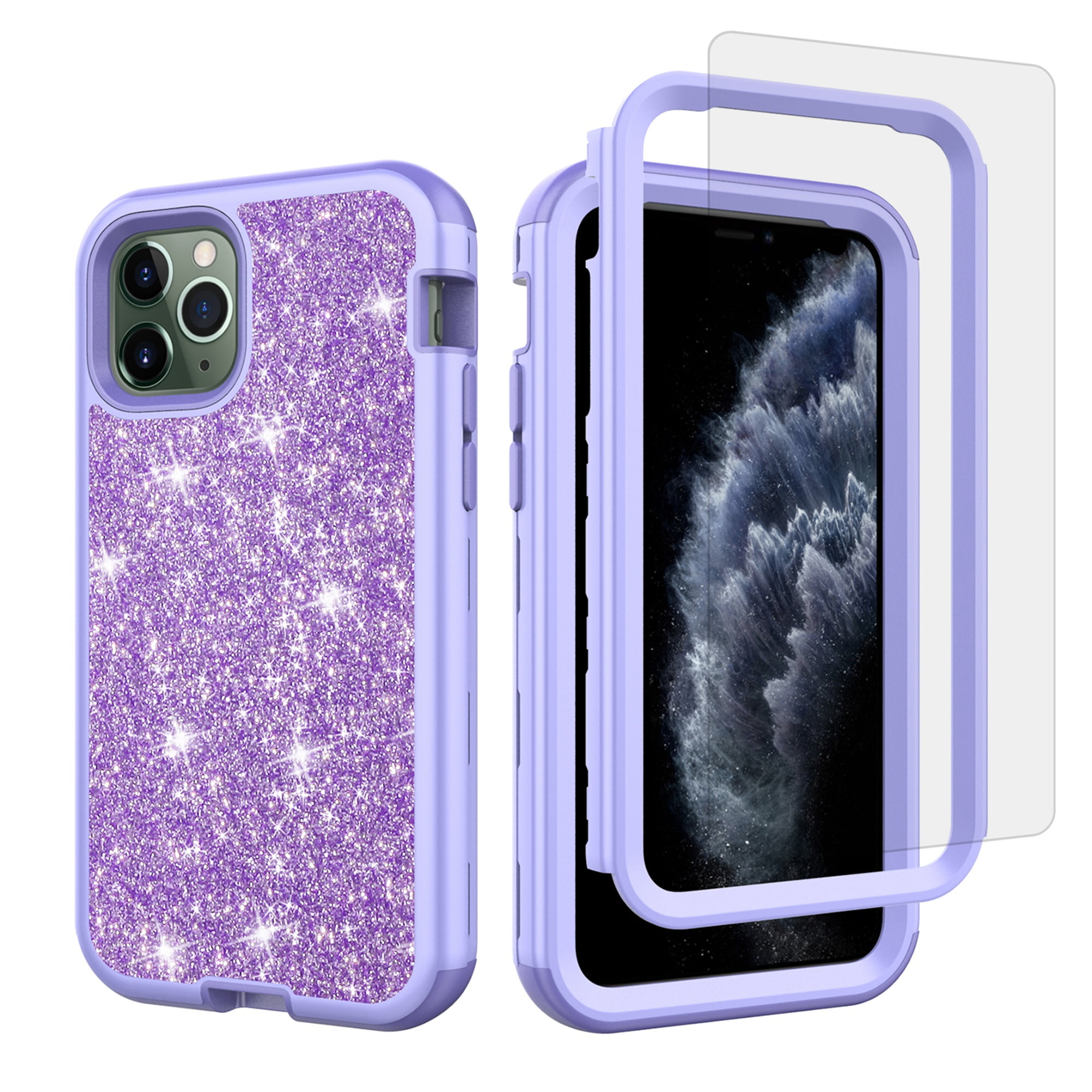 iPhone 11 Pro Max Case, Dteck FullBody Hybrid Shockproof Rugged Bumper Cover Glitter Heavy Duty