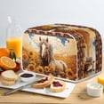 thumbnail image 5 of ZUXONGSY Sunflower Azetec Tribal Horse Toast Cover 2 Slice Kitchen Appliance Covers Wide Slot Quilted Two Slice Toaster Appliance Dust-Proof Cover Fingerprint Protection Home Decor, 5 of 7