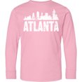 thumbnail image 3 of Inktastic Atlanta Skyline Grunge Long Sleeve Youth T-Shirt, 3 of 5