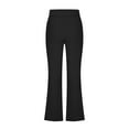 thumbnail image 6 of RYRJJ Flare Yoga Pants for Women Bootcut Leggings High Waist Stretch Casual Workout Bootleg Bell Bottom Trousers(Black,S), 6 of 7