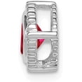 thumbnail image 2 of 14k White Gold Cushion Ruby Chain Slide - 8.5mm, 2 of 6