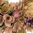 thumbnail image 5 of Northlight 12" Purple and Beige Wooden Floral Spring Wreath with Preserved Artichoke, 5 of 6