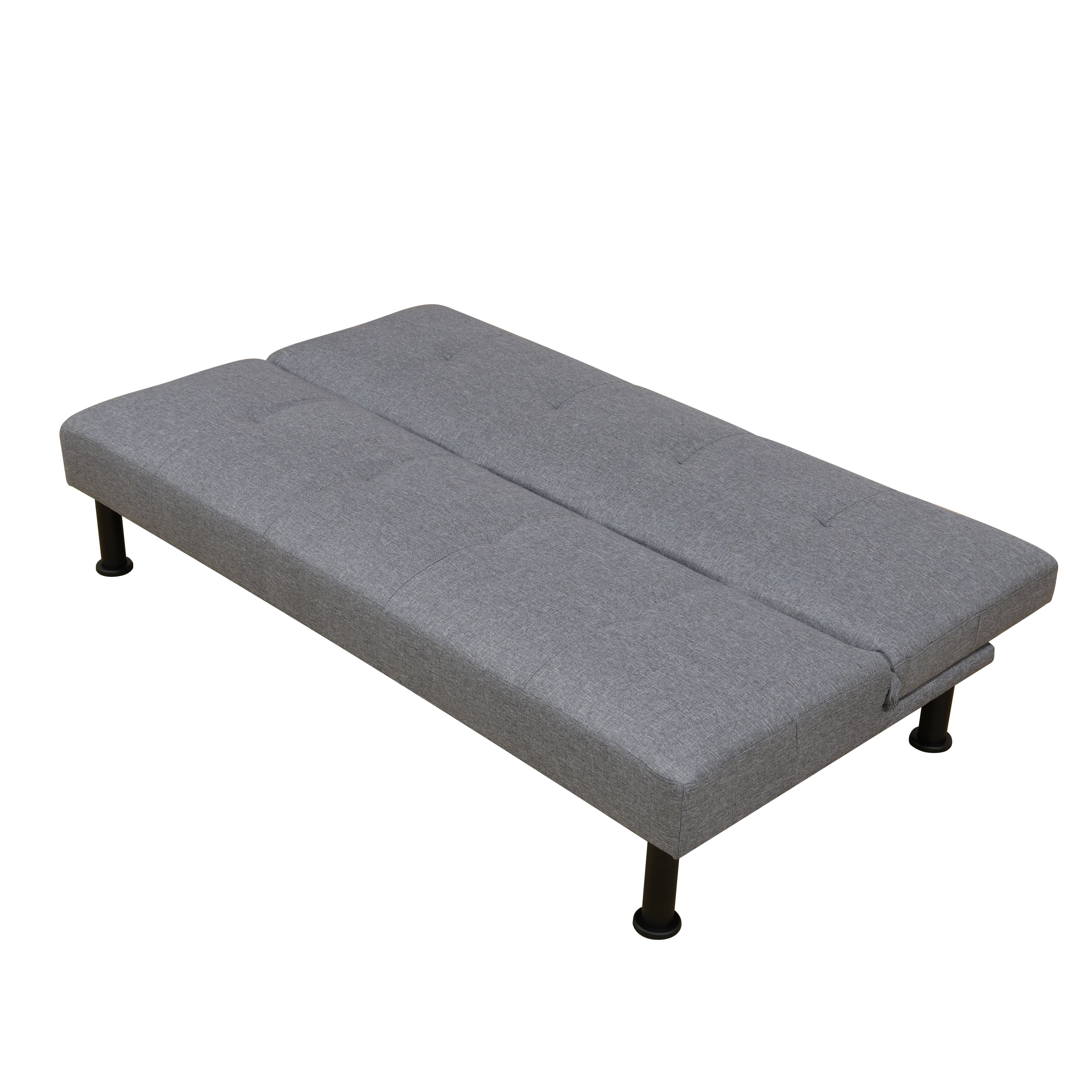 Convertible Blue Linen Sofabed for Living Room - Space - Saving Multifunctional Furniture