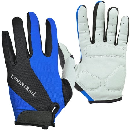 Lumintrail Shock-Absorbing Riding Full Finger Cycling Gloves Breathable Sport for Men and