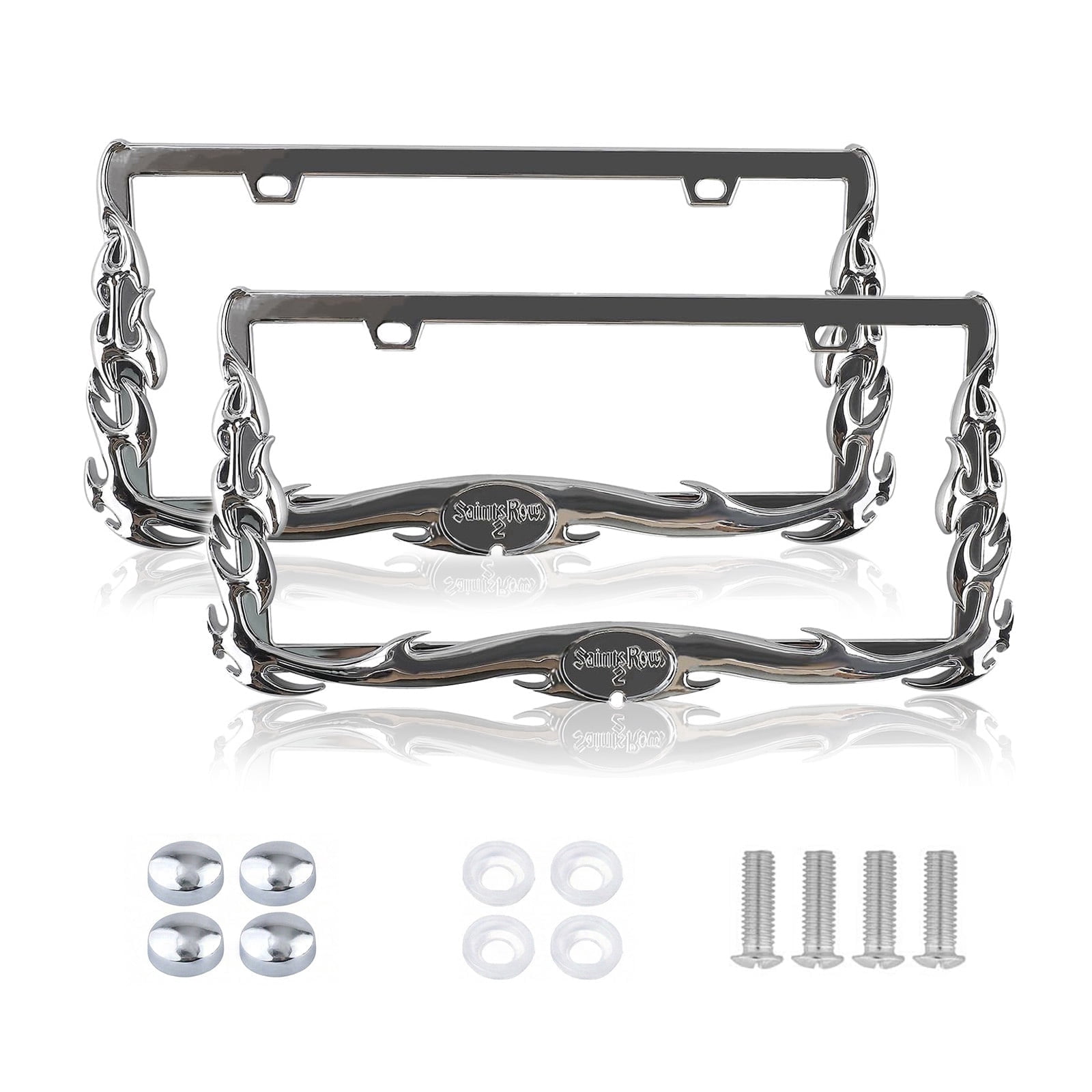 Cruiser AccessoriesÂ® Daisyâ„¢ Chrome/Painted License Plate Frame