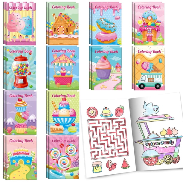 Libros para colorear BenLouis Sweet Mini Kids Candyland Donut x24