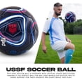 thumbnail image 3 of Franklin Sports Official US Soccer Federation (USSF) Soccer Ball + Pump - Size 5 Regulation Ball for Youth + Adult Players - Premium Cover + Construction - Perfect for Matches + Training - Navy, 3 of 9