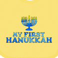 thumbnail image 4 of Inktastic My First Hanukkah with Menorah Boys or Girls Baby Bib, 4 of 4