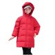 thumbnail image 4 of Parkas de manga larga unisex, chaqueta de plumón de color liso, mediana a larga, informal, gruesa, de invierno, blanca, con capucha, de manga larga, abrigo de poliéster para niños., 4 of 8