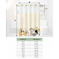 thumbnail image 6 of No Hook Shower Curtain with Snap in Liner, Cute Cartoon Cats Hotel Shower Curtains for Bathroom, Washable Shower Curtain Liner Set with Mesh Top Window, 48"x72", 6 of 6