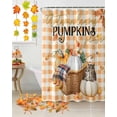 thumbnail image 3 of Owl Pumpkin Shower Curtain Set ，Waterproof Fabric Shower Curtains Fall Maple Leaf Shower Curtains for Bathroom,Bathroom Decor 66"x72", 3 of 7