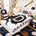 thumbnail image 5 of Erosebridal Letter D Baseball Player Print Twin Sheet Sets, Sports Monogram Bedding for Kids Boys and Girls, 1 Flat Sheet, 1 Fitted Sheet and 1 Pillowcase, 5 of 6