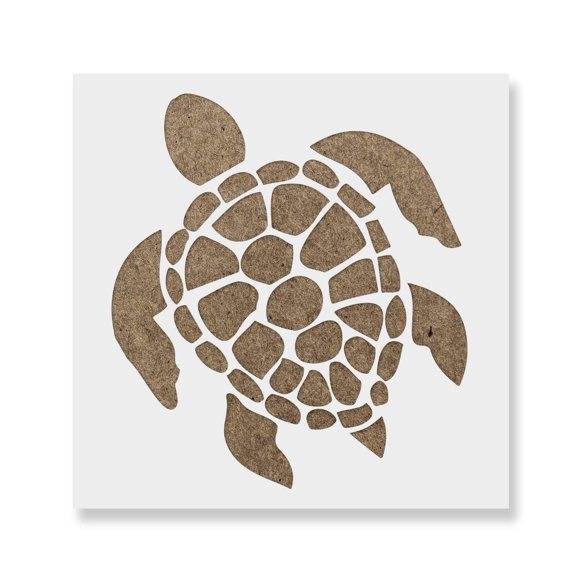 Plantilla de tortuga reutilizable de mylar para estarcido, arte