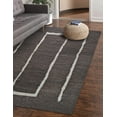thumbnail image 2 of EORC Brown Hand-Woven Wool Contemporary Natural Wool Flat Area Rug, 2 of 10