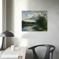 thumbnail image 4 of JEUXUS  Landscape Framed Wall Art, Evening Sky River Living Room Art Decor Aesthetic, Canvas Art, Nature Vintage Wall Decor for Bedroom Bathroom, Office Landscape Paintings Gifts, 4 of 6