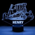 thumbnail image 6 of Personalized Color Changing Bulldozer 3D Illusion Led Lamp Room Decor for Boys Kids Grandson Birthday Christmas Gifts Bedside Lamps Bedroom Home Decoration for Kids Boys, 6 of 8