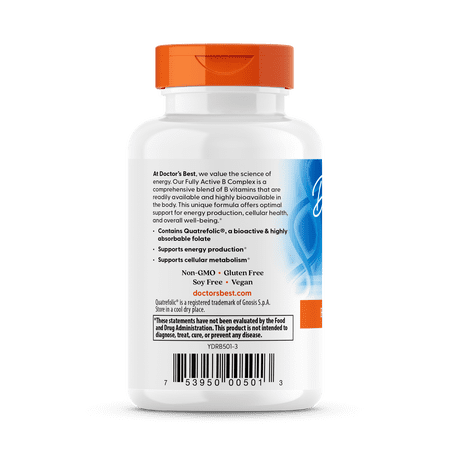 ドクターズベスト フルアクティブ Bコンプレックス 60粒 ベジカプセル Doctor's BEST Fully Active B Complex