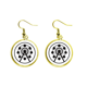 thumbnail image 1 of La Noria del parque de atracciones de silueta negra Ear Dangle Golden Drop Earring Jewelry Mujer Unbranded M, 1 of 3