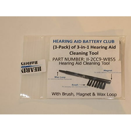 3-in-1 Hearing Aid Cleaning Tool - 3 Pack