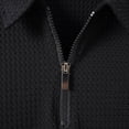 thumbnail image 6 of Polo Tees for Men Short Sleeve Quarter Zip Polo Tees Lightweight Black Shirts Men, 6 of 8