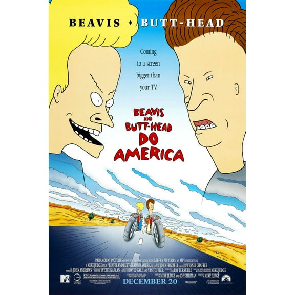 Best Posters Beavis And Butthead Movie Poster Do America 11Inx17In Mini Poster 11x17 Poster Color Category: Multi, Unframed, Ages: Adults