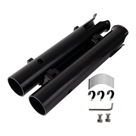 QccHieUs 2 Tubes Bike Fishing Rod Holder with Installation Tool for Bicycle Fishing Holds