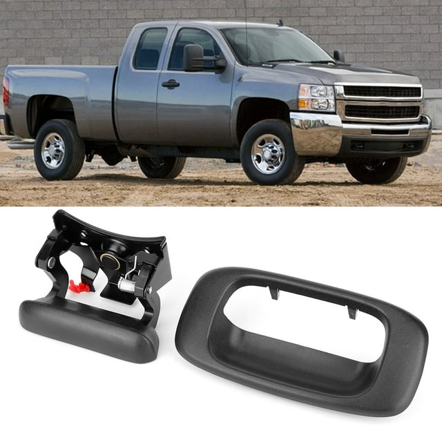 Tailgate Handle, Rear Tailgate Handle Liftgate Latch Handle With Bezel Trim Kit For Sierra For Silverado 15997911