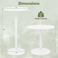thumbnail image 2 of Hyxoo Round Bistro Table, Height Adjustable Bar Height Cocktail Table, High Top Pub Table Snack Table with Heavy-Duty Metal Base for Home Bar, Dining Room, Restaurant，White, 2 of 9