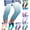 Green, variant on Capri Leggings for Women High Waisted Yoga Capris Soft Comfy Workout Cropped Pants Gradient Color Leggings Plus Size Yellow L