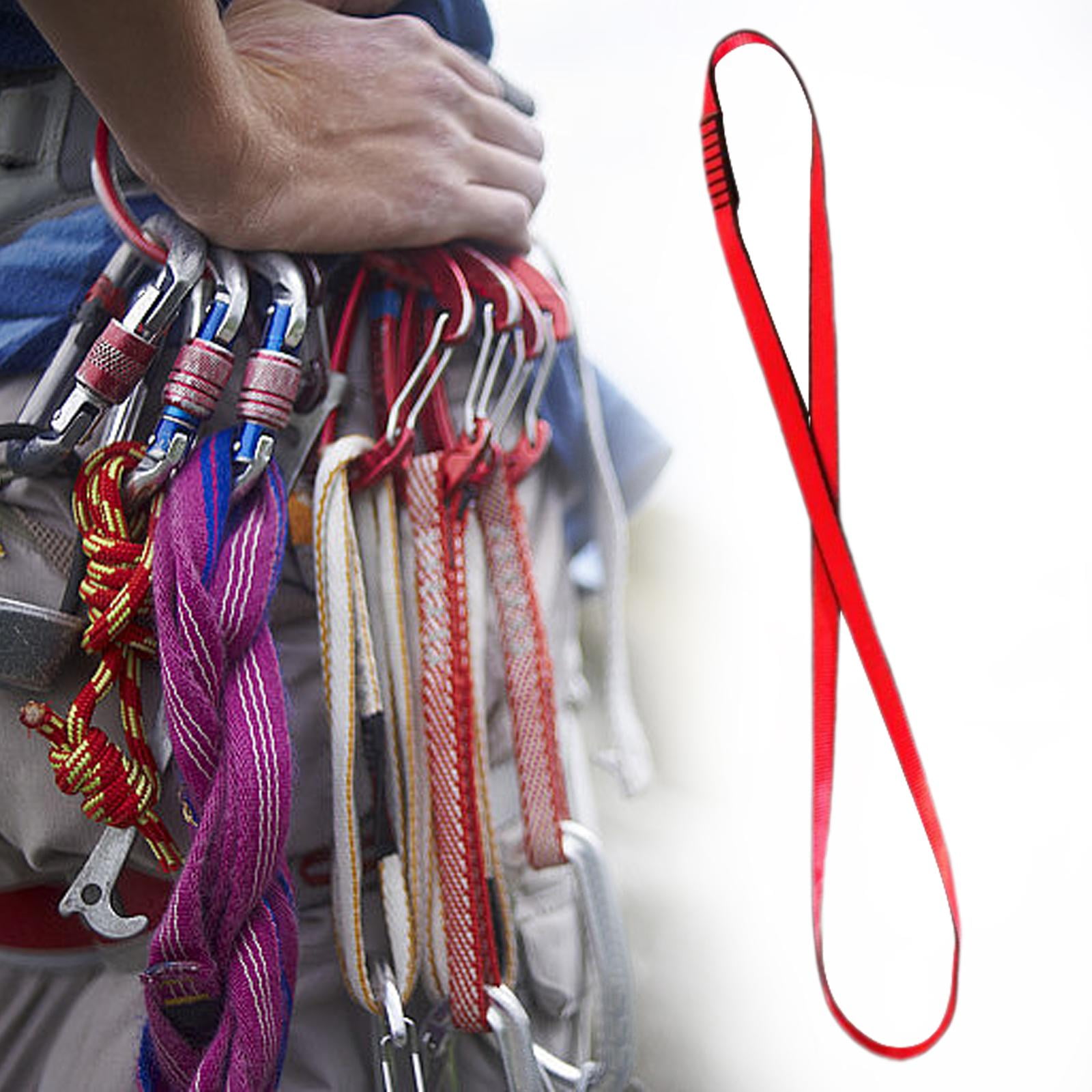 MAGIDEAL 5xClimbing Runner Strap for Downhill Mountaineering Hammock Red