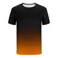 thumbnail image 7 of YLSDY Mens 2 Piece Casual Short Sets Short Sleeve Big and Tall Shirts with Shorts Gradient Color Workout Graphic Tees Suits Work T-Shirts Sets Yellow M, 7 of 7