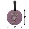 thumbnail image 6 of I Ruff Love You Dog Funny Humor Round Leather Luggage Card Suitcase Carry-On ID Tag, 6 of 6