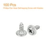 thumbnail image 3 of ST2x6x5mm Phillips Pan Head Self-tapping Screw with Washer, 100pack 304 Stainless Steel Wood Screw (Silver), 3 of 6