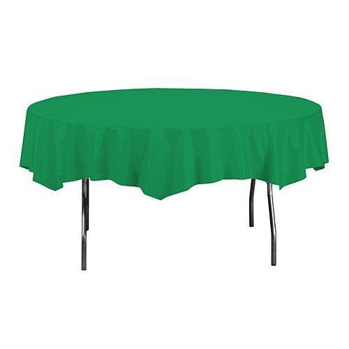 EMERALD GREEN 82" ROUND PAPER TABLE COVER