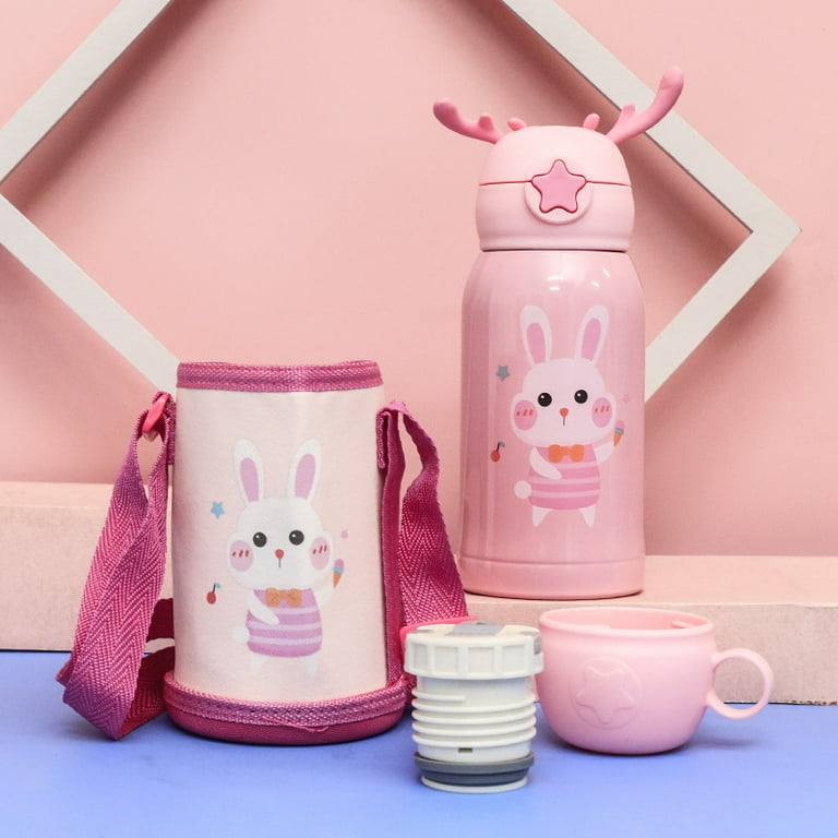Cute Thermos Mug Portable Hot Drinks Thermos Mug Thermos Cup Insulated Soup  Cup Thermos Kettle 260ml Thermal Water Bottle Water Cup Thermoses Vacuum  Flask PINK 
