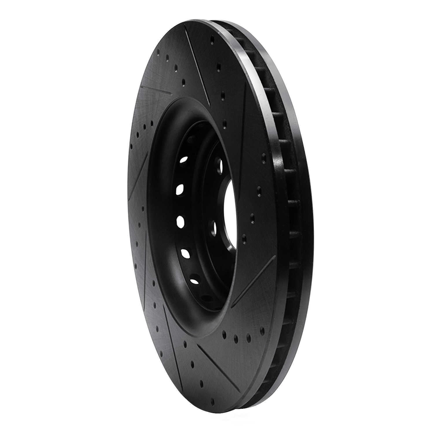 Dynamic Friction Company 633-40035L DFC Brake Rotor - Drilled And Slotted - Black