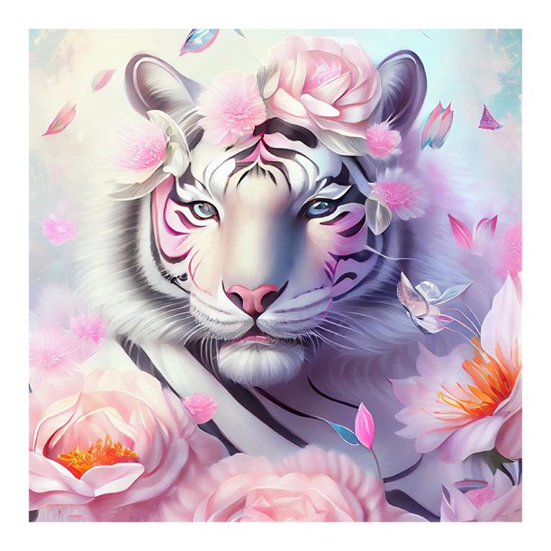 Cuadros Decorativos 5D bricolaje taladro redondo completo diamante pintura tigre mariposa chica Kit decoración (sz3777) Wdftyju de costura negro 4 estilos