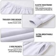 thumbnail image 6 of Resicozy Sweatpants for Men Lightweight Cotton Cuffed Jogger Sweatpant Casual Drawstring Elastic Waist Pant with Pocket White M, 6 of 8