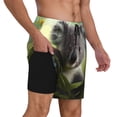 thumbnail image 2 of Yiaed Daisy Koala Print Mens Swim Trunks Bathing Suit Compression Liner Beach Swim Shorts Swimwear Quick Dry Zipper Pocket No-Chafing Board Short-, 2 of 6