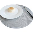 thumbnail image 2 of EIMELI Placemats  Placemats for Dining Table Set of 4 Heat Resistant Non-Slip Kitchen Table Mats Diameter 14 inch(Blue), 2 of 8