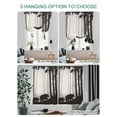 thumbnail image 4 of Forest Bear Tie Up Curtains for Windows 45 Inch Length Balloon Curtains Kitchen Adjustable Balloon Window Shade Black Grey Country Farmhouse Nature Tree Tie Up Valance Bathroom Curtain Window 52"x45", 4 of 6