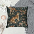 thumbnail image 2 of HENGT  Tiger and Peacock Throw Pillow Case Square Cozy Pillow Cover Home Decor for Living Room Sofa Car Cushion Cover, 2 of 5