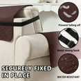 thumbnail image 6 of SANMADROLA Reversible Loveseat Covers for 2 Cushion Couch Sofa Cover Water Resistant Couch Cover Furniture Protector with Elastic Straps for Kids, Dogs, Pets (46" Loveseat, Coffee), 6 of 8