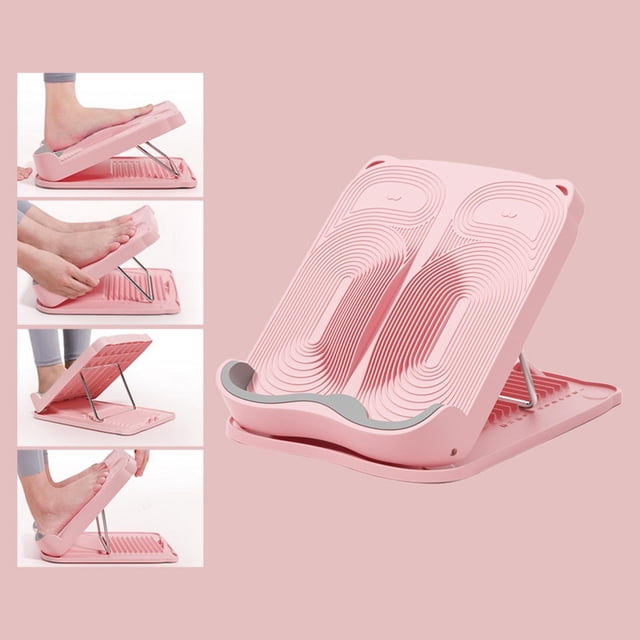 Tablero de terneros estiramiento de la pierna estiramiento anti -slip al rampa de inclinación ajustable Rosa
