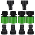 thumbnail image 1 of juegos de adaptadores de grifo de jardín con rosca de rosca de liberación rápida de 3/4 de pulgada para uso doméstico en interiores y exteriores (negro y verde), 1 of 8