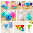 thumbnail image 4 of Kitchen Gadgets Accessories Foldable Silicone Collapsible Funnels for Filling Water Bottle Liquid Transfer Food Grade
4 Pack Kitchen Funnel Set, 4 of 6