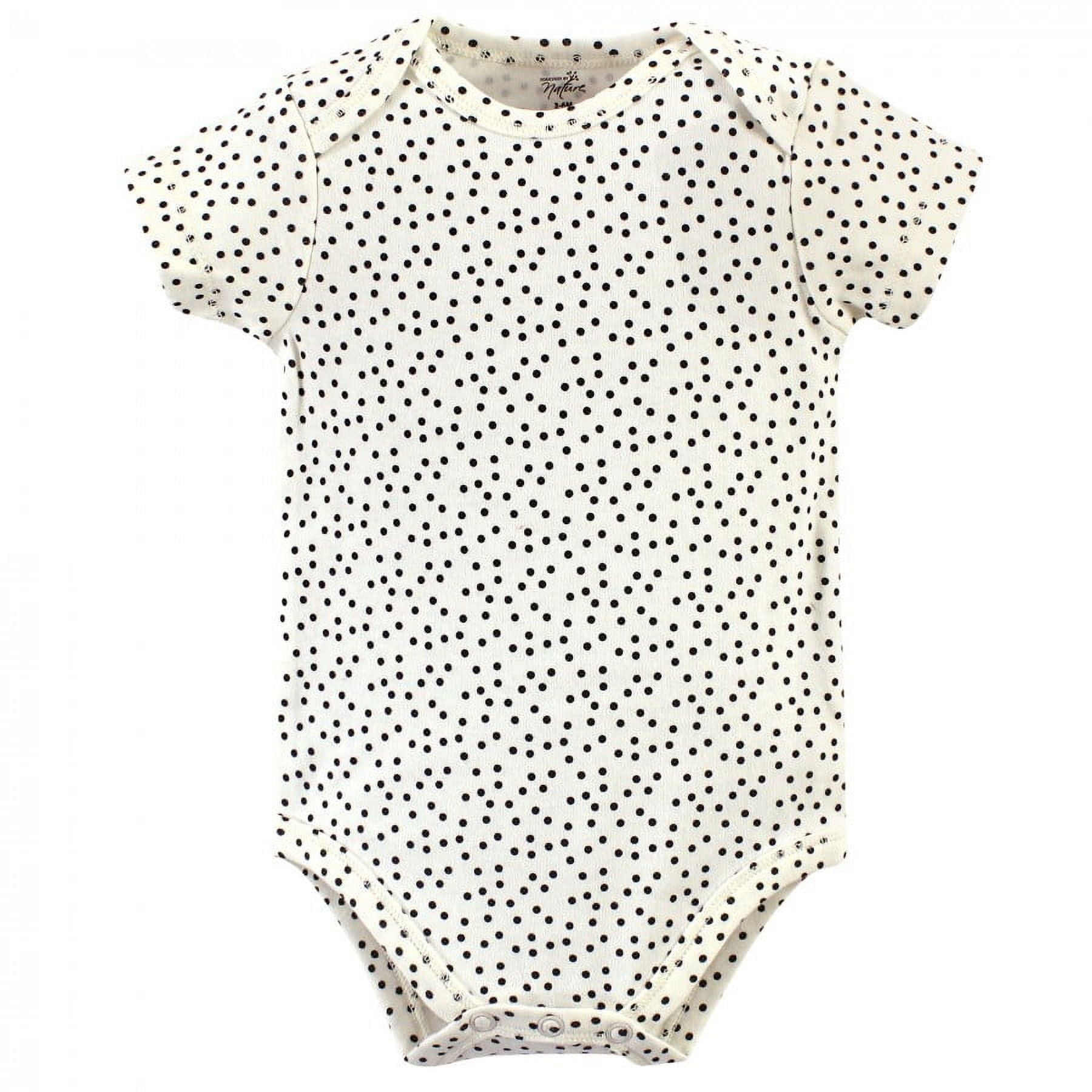Touched by Nature Baby Girl Organic Cotton Bodysuits 5pk, Poppy, 18-24 Months