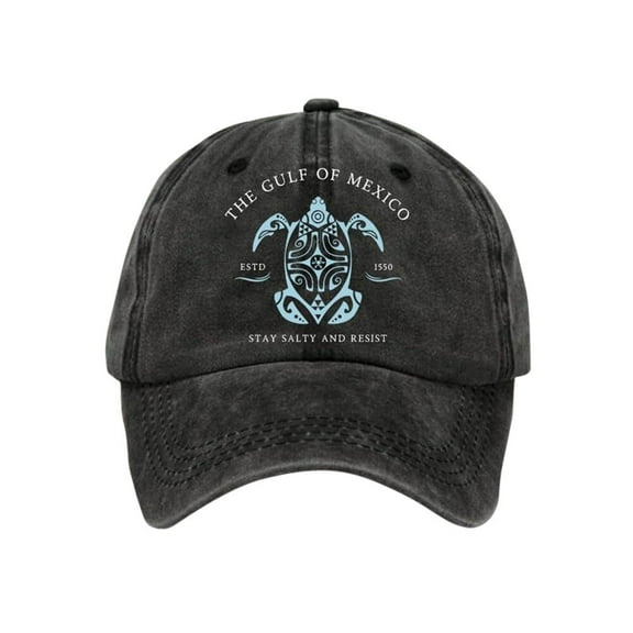 The Gulf of Mexico Baseball Hat Unisex Denim Cap Adjustable Dad Hat Trucker Cap-Black