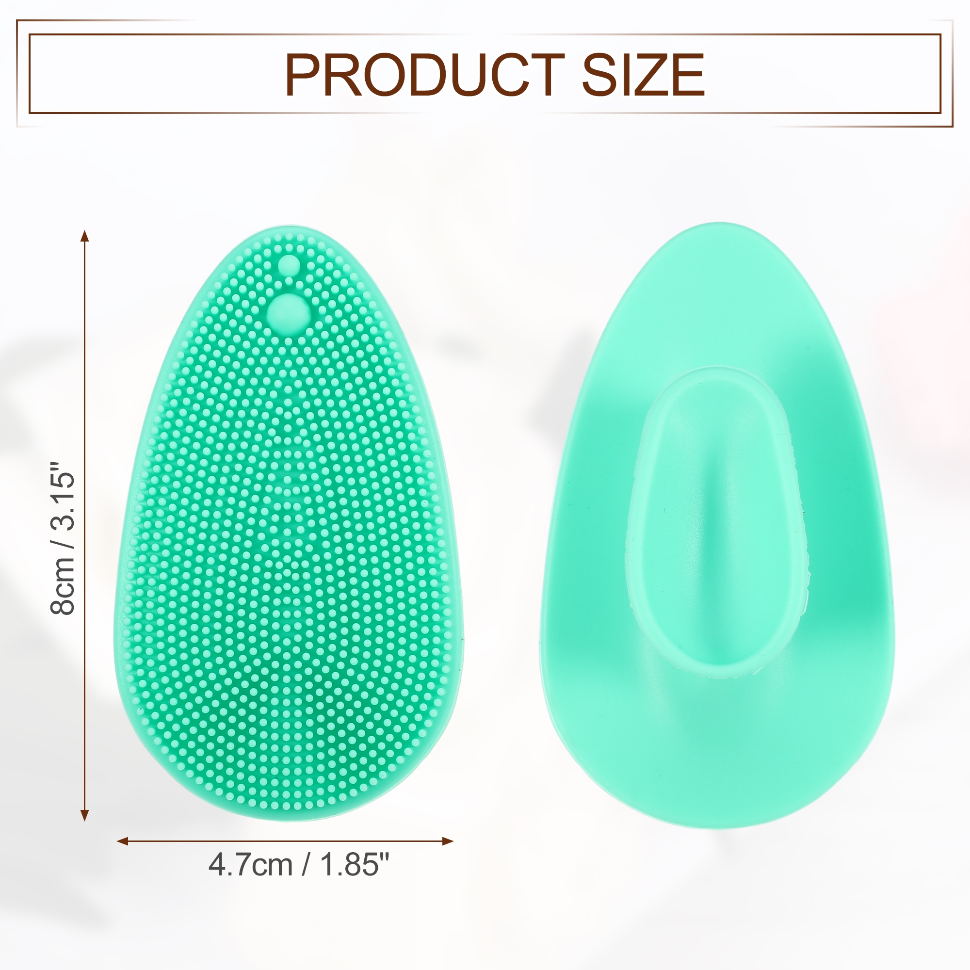 Unique Bargains Silicone Face Scrubber Exfoliator Cleansing Brush Green